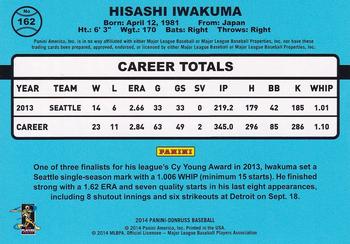 2014 Donruss - Stat Line Season #162 Hisashi Iwakuma Back