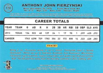 2014 Donruss - Stat Line Season #178 A.J. Pierzynski Back