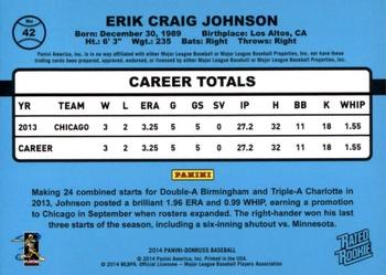 2014 Donruss - Stat Line Season #42 Erik Johnson Back