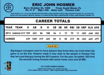 2014 Donruss - Stat Line Season #131 Eric Hosmer Back