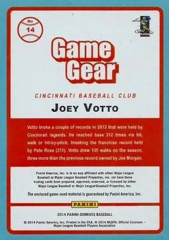 2014 Donruss - Game Gear #14 Joey Votto Back