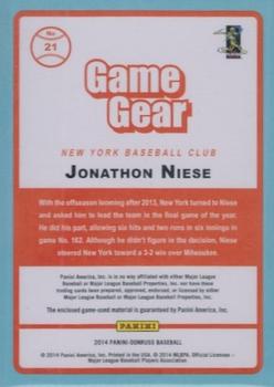 2014 Donruss - Game Gear #21 Jonathon Niese Back