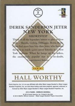 2014 Donruss - Hall Worthy #2 Derek Jeter Back