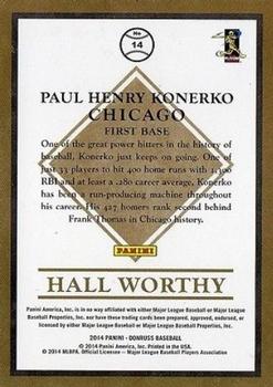 2014 Donruss - Hall Worthy #14 Paul Konerko Back
