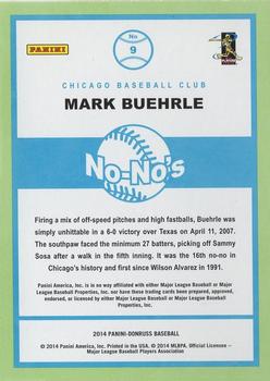 2014 Donruss - No-No's #9 Mark Buehrle Back
