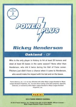 2014 Donruss - Power Plus #2 Rickey Henderson Back