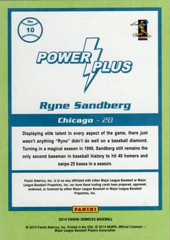2014 Donruss - Power Plus #10 Ryne Sandberg Back