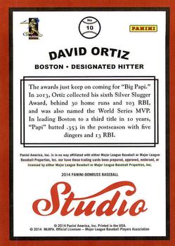 2014 Donruss - Studio Series 1 #10 David Ortiz Back
