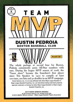 2014 Donruss - Team MVPs #8 Dustin Pedroia Back