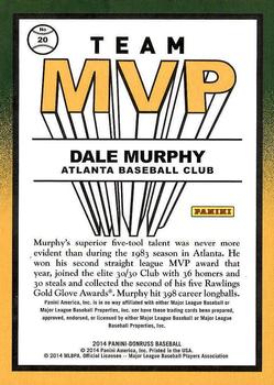 2014 Donruss - Team MVPs #20 Dale Murphy Back