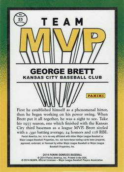 2014 Donruss - Team MVPs #23 George Brett Back
