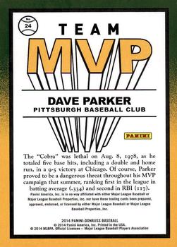 2014 Donruss - Team MVPs #24 Dave Parker Back
