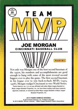 2014 Donruss - Team MVPs #26 Joe Morgan Back