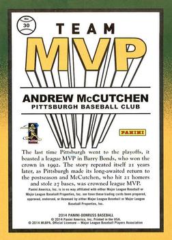 2014 Donruss - Team MVPs #30 Andrew McCutchen Back