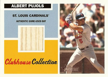 2005 Topps Heritage - Clubhouse Collection Relics #CCR-AP Albert Pujols Front