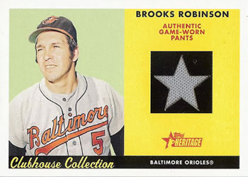 2007 Topps Heritage - Clubhouse Collection Relics #CC-BR Brooks Robinson Front