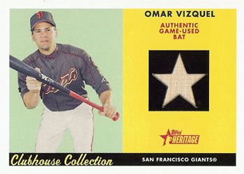 2007 Topps Heritage - Clubhouse Collection Relics #CC-OV Omar Vizquel Front