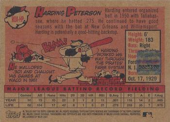 2007 Topps Heritage - Real One Autographs #ROA-HP Harding Peterson Back