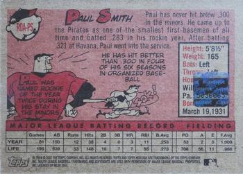 2007 Topps Heritage - Real One Autographs #ROA-PS Paul Smith Back