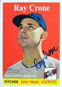 2007 Topps Heritage - Real One Autographs #ROA-RC Ray Crone Front