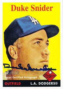 2007 Topps Heritage - Real One Autographs #ROA-DS Duke Snider Front