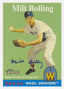 2007 Topps Heritage - Real One Autographs #ROA-MB Milt Bolling Front