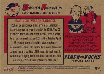 2007 Topps Heritage - Flashbacks #FB2 Brooks Robinson Back