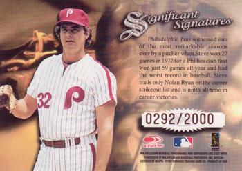 1997 Donruss Signature Series - Significant Signatures #NNO Steve Carlton Back