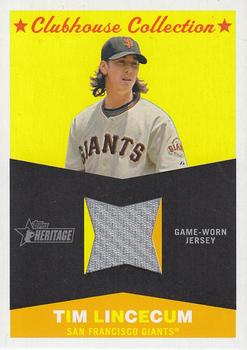 2009 Topps Heritage - Clubhouse Collection Relics #CC-TL Tim Lincecum Front