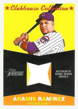 2009 Topps Heritage - Clubhouse Collection Relics #CC-AR Aramis Ramirez Front