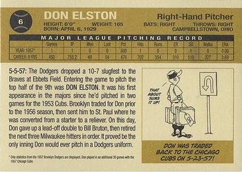 2011 Ronnie Joyner Commemorative 1957 Brooklyn Dodgers #6 Don Elston Back