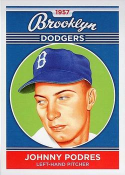 2011 Ronnie Joyner Commemorative 1957 Brooklyn Dodgers #8 Johnny Podres Front