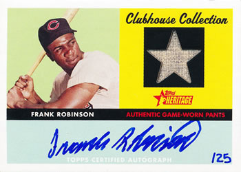 2007 Topps Heritage - Clubhouse Collection Relics Autographs #FR Frank Robinson Front
