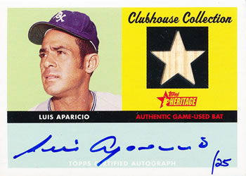 2007 Topps Heritage - Clubhouse Collection Relics Autographs #LA Luis Aparicio Front