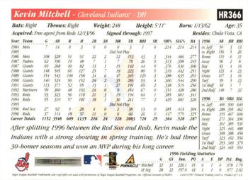 1997 Score Hobby Reserve #HR366 Kevin Mitchell Back