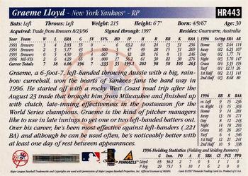 1997 Score Hobby Reserve #HR443 Graeme Lloyd Back