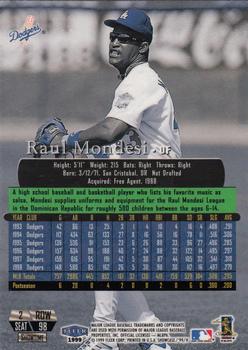 1999 Flair Showcase - Flair Showcase Row 2 (Passion) #98 Raul Mondesi Back