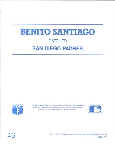 1989 TV Sports Mailbag #46 Benito Santiago Back