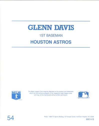1989 TV Sports Mailbag #54 Glenn Davis Back
