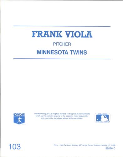 1989 TV Sports Mailbag #103 Frank Viola Back
