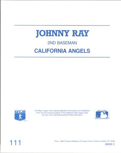 1989 TV Sports Mailbag #111 Johnny Ray Back