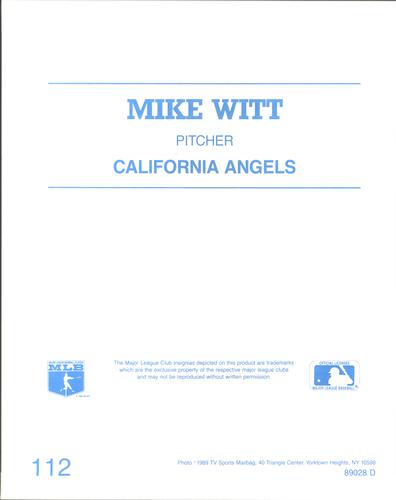 1989 TV Sports Mailbag #112 Mike Witt Back