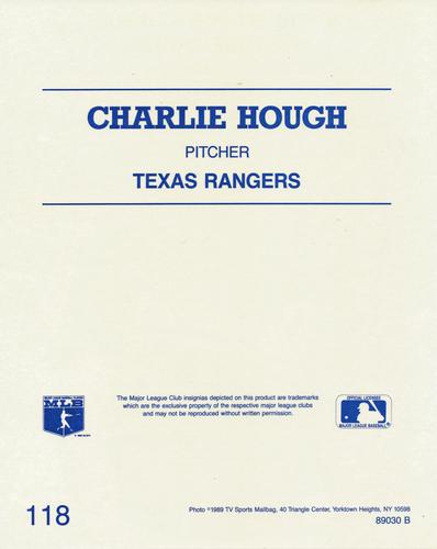 1989 TV Sports Mailbag #118 Charlie Hough Back