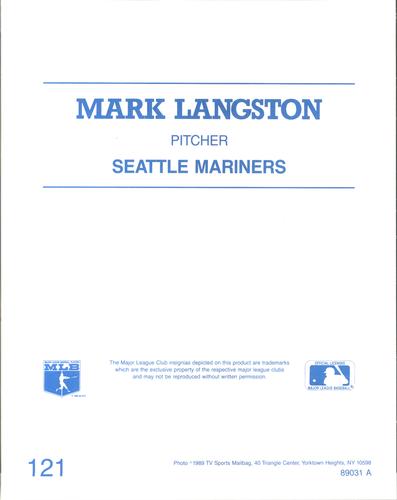 1989 TV Sports Mailbag #121 Mark Langston Back