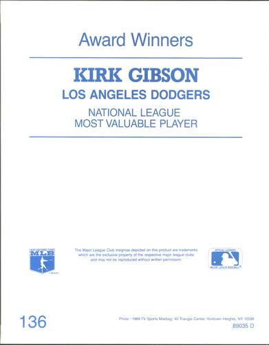 1989 TV Sports Mailbag #136 Kirk Gibson Back