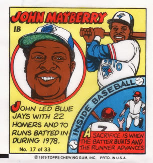 1979 Topps Comics #17 John Mayberry Front