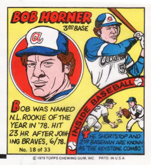 1979 Topps Comics #18 Bob Horner Front