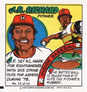 1979 Topps Comics #23 J.R. Richard Front