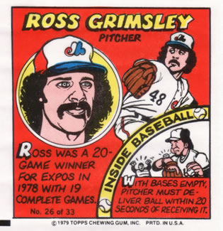 1979 Topps Comics #26 Ross Grimsley Front