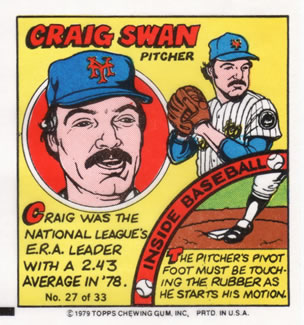 1979 Topps Comics #27 Craig Swan Front